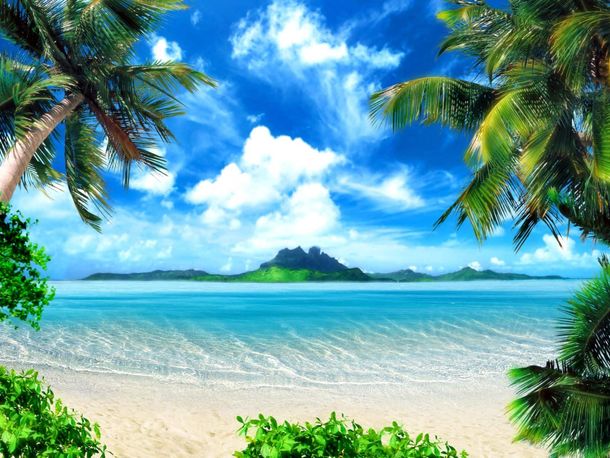 XXL Photo Wallpaper Mural Island Paradies Beach Ocean