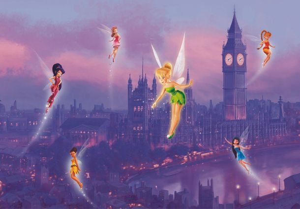 XL Photo wallpaper Disney fairies Tinkerbell kids girls wallpaper paper non woven Des-37
