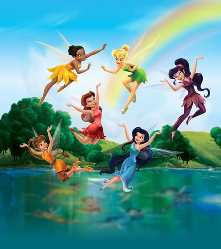 XL Photo wallpaper Disney fairies Tinkerbell kids girls wallpaper paper non woven Des-117