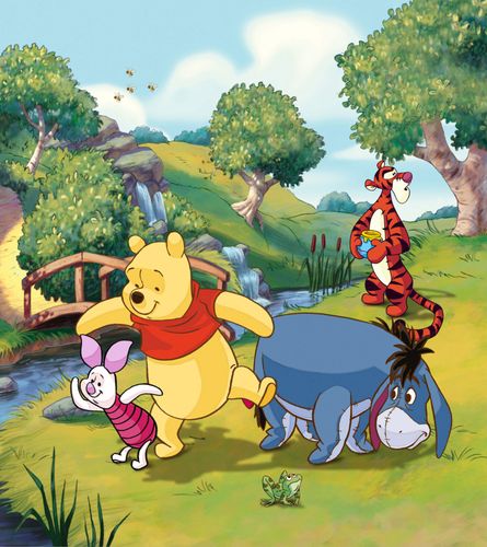 XL Fototapete Disney Winnie Puuh Ferkel Esel Tigger Tapete Papier Vlies Des-121