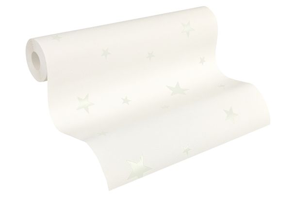 Leuchttapetenrolle Sternchen Sterne creme weiß AS Creation Day'n'Night 32440-1