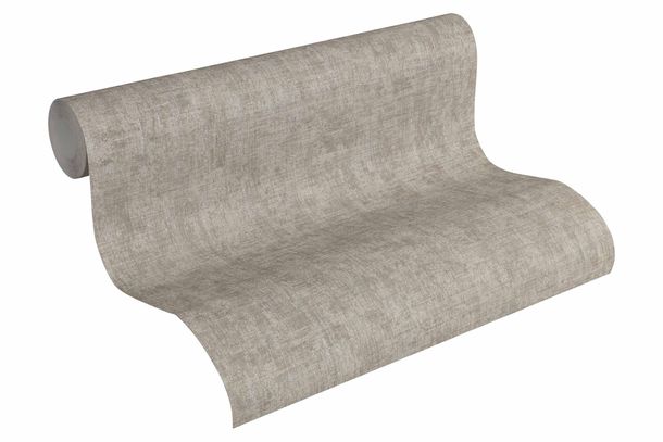 Rollenbild Tapete Vlies Einfarbig meliert taupe silber metallic AS Creation Greenery 32261-6 | 322616