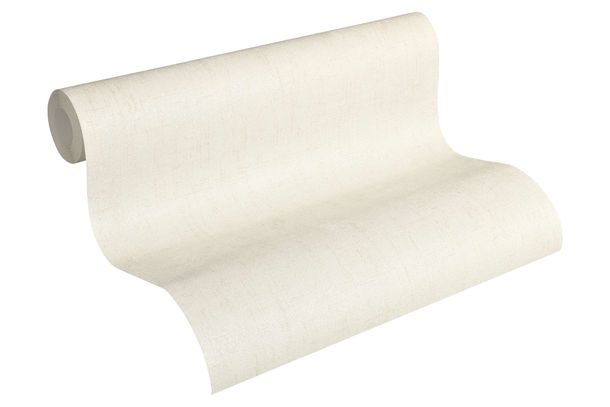 Rollenbild Tapete Vlies Einfarbig meliert creme silber metallic AS Creation Greenery 32262-2 | 322622
