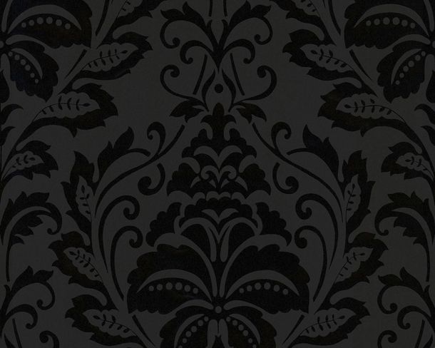 non-woven wallpaper baroque design anthracite