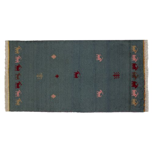Handgeknuepfter-Teppich-Indo-Gabbeh-144x71-cm-1725