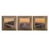 3er-Set Bilder Gerahmt Sonnenuntergang Strand Meer Urlaub 23x23cm 1