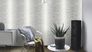 Abbildung Tapete Vlies Streifen silber weiß Rasch Deco Style 413809 3