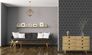 Homefacto:Ri Stern Tapete Vlies Sterne anthrazit schwarz Glanz 34760-6 Raumbild 3