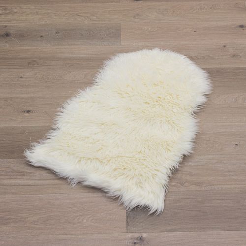 Schaffellimitat Kunstfell Teppich Lammfell Schaffell Imitat weiß Schaf-Form Artikelbild