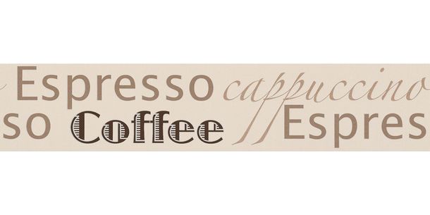 Article picture Wallpaper Border self-adhesive Coffee beige brown 2662-31
