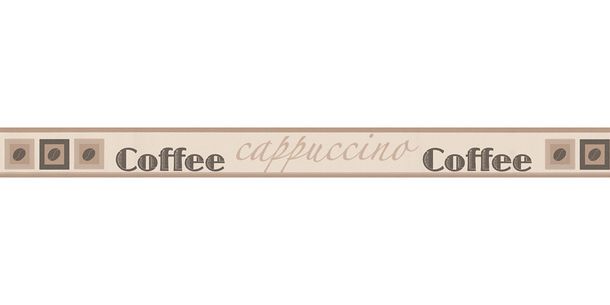 Article picture Wallpaper Border self-adhesive Coffee beige brown 2828-11