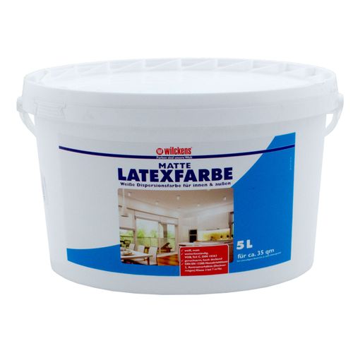 Latexfarbe Wilckens Farbe matt innen/außen Dispersionsfarbe weiß 5l