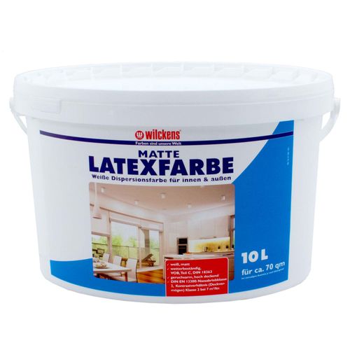 Latexfarbe Wilckens Farbe matt innen/außen weiß 10l