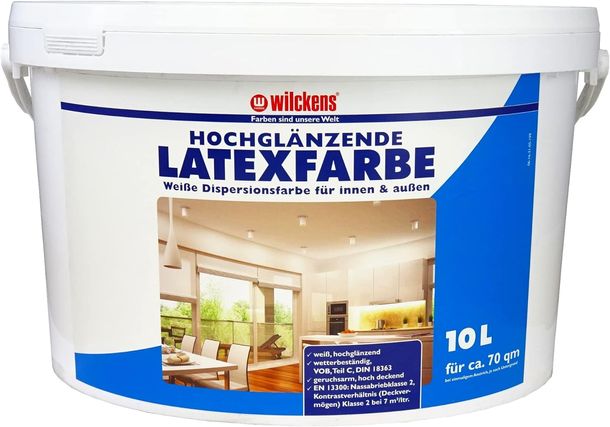 Latexfarbe Wilckens hochglänzend innen/außen weiß 2,5l