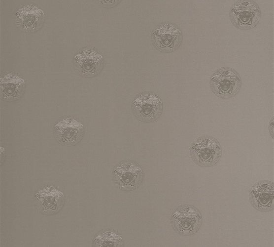 Tapete Vlies Versace Home Medusa silbergrau Metallic 34862-3
