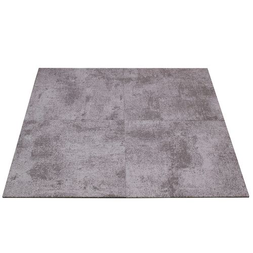 Gewerbe Teppichfliesen Beton-Optik Teppichboden grau 50x50cm