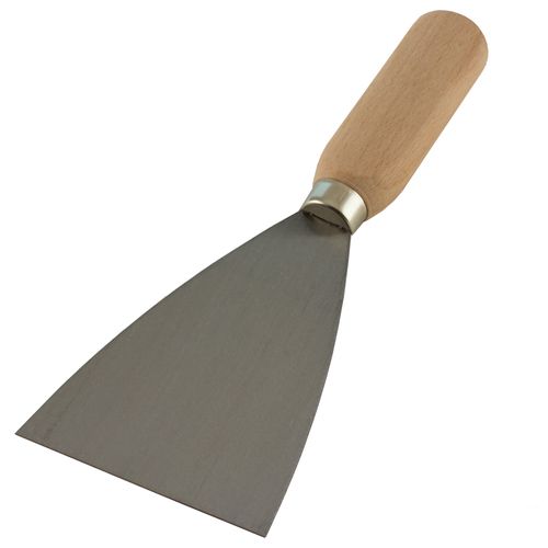 Metallspachtel Maler Spachtel Gipsspachtel mit Holzgriff 80mm