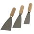 Spachtel-Set 3x Metallspachtel Malerspachtel Gibsspachtel Holzgriff  2