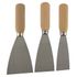 Spachtel-Set 3x Metallspachtel Malerspachtel Gibsspachtel Holzgriff  1