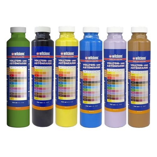Abtönfarbe Volltonfarbe Wilckens Mischfarbe 6 Farben 750ml