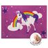 Waschbarkeit Spielteppich Einhorn Mädchen Sterne Kinderteppich Lila WASCHBAR 95x133 cm 4