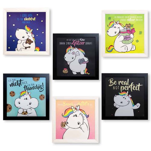 Chubby Unicorn Mural Unicorn Picture 6 Designs 50x50cm