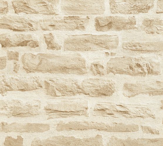 Wallpaper stone wall design cream AS Creation 35580-2