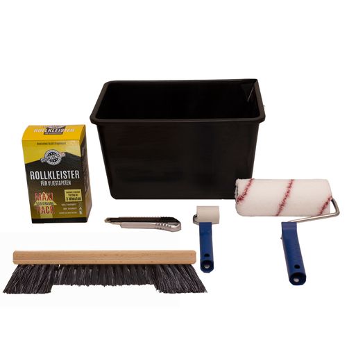XL Non-Woven Wallpaper Hanging Set | Adhesive 0.5kg + Tools