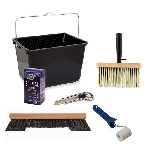 Wallpaper Hanging Set | Special Adhesive 0.2kg + Tools
