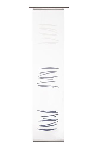 Product picture Panel Drape Window Curtain Homing Erin graphic semi-transparent blue 5044-04