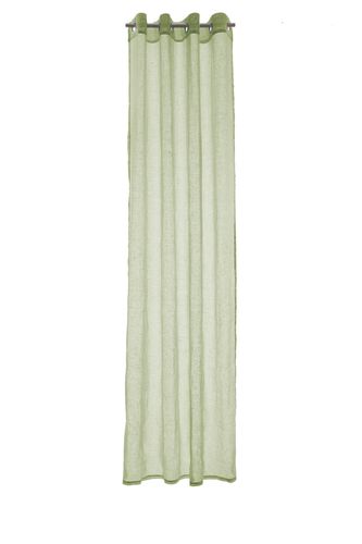 Eyelet Drape Window Curtain Leon plain semi-transparent style green 5901-48