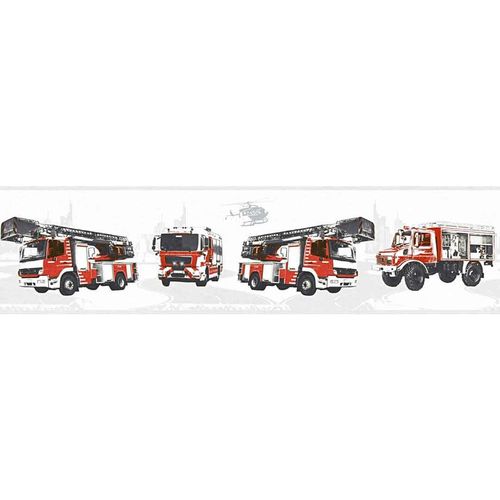 Tapetenbordüre Feuerwehrautos 35814-1