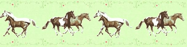 Tapeten-Borte-Kinder-Pferde-Ponys-gruen-braun-35_1
