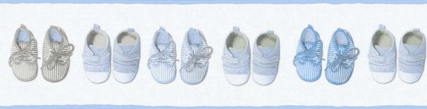Tapeten-Borte-Kinder-Kinder-Schuhe-weiss-hellbla_1