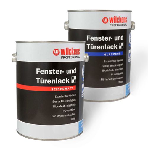 Professional 2in1 Türen & Fensterlack Wilckens Lackfarbe weiß 0,75 L