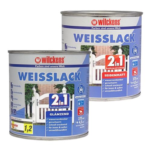 2in1 Weißlack Wilckens Grundierung 375 ml