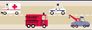Article picture child Wallpaper Border Non-Woven Cars Fire Truck beige red 177305 1