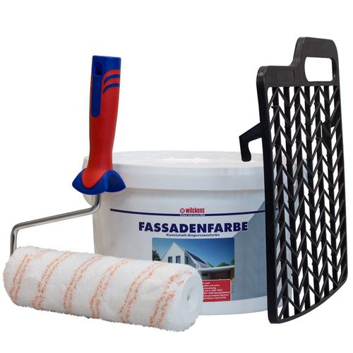 Fassadenfarbe Wilckens 10l Weiß innen/außen inkl. Malerset