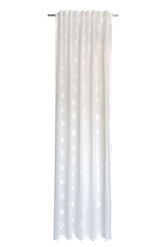 Artikelbild Schlaufenvorhang Gardine Herzchen Aida transparent weiß 245x140cm | 5076-10