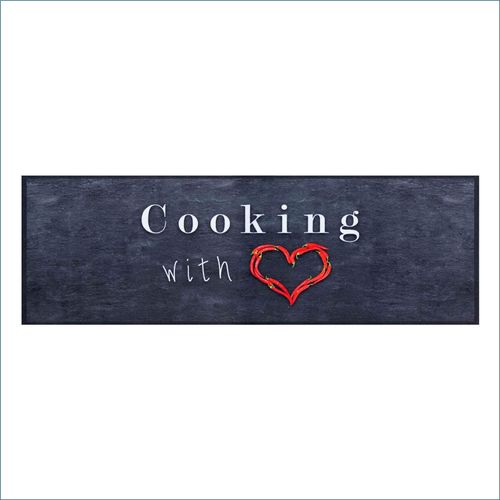 Kitchen Carpet Rug Runner Mat Cooking with Love | non-slip