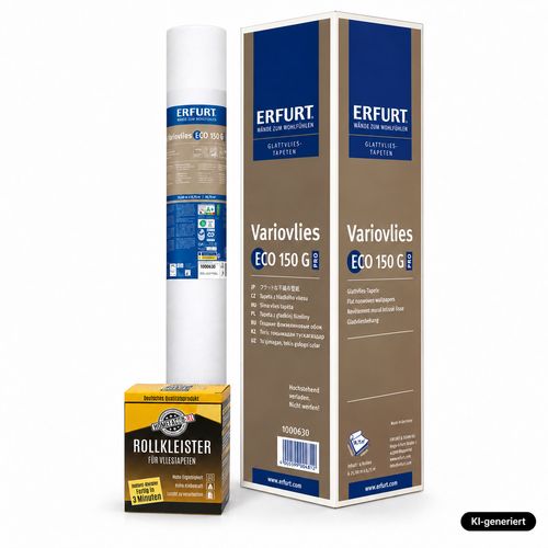 1x Erfurt EcoVlies EV150 Glattvlies Variovlies 18,75m² | 1x Kleister