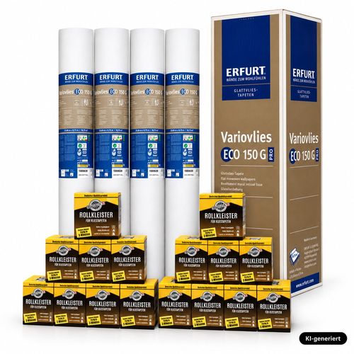 16x Lining Paper Erfurt EcoVlies EV150 | Wallpaper Paste