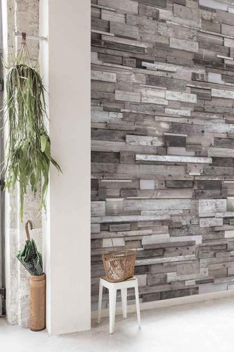 Digital Print Photo Wallpaper 3D wooden design | EP6002