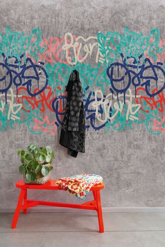 Digitaldruck-Vlies-Fototapete-Grafitti-Beton-Optik