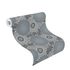 Product picture Non woven wallpaper ornaments blue gloss Rasch 759051 2