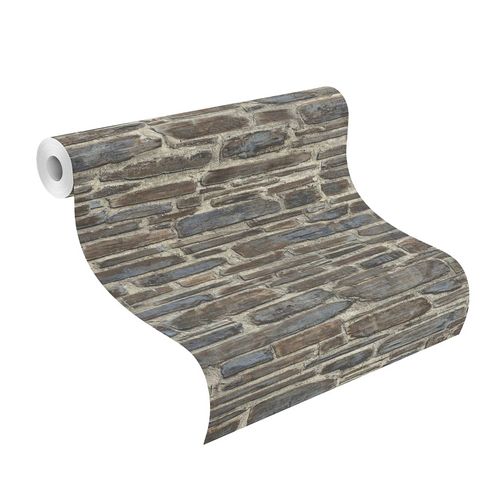 Detail picture  Non-woven wallpaper tapetenwechsel stone wall 3D brown blue 863420