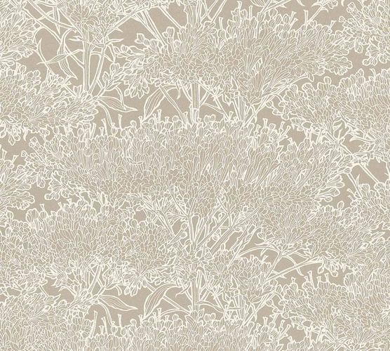 Artikelbild Tapete Vlies Baum Floral taupe 36972-4