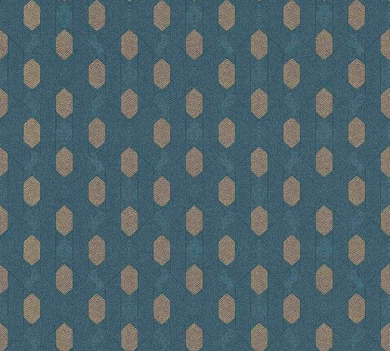 Artikelbild Tapete Vlies Grafik Raute blau 36973-4