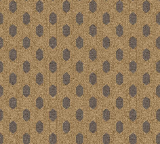 Artikelbild Tapete Vlies Grafik Raute gold 36973-6