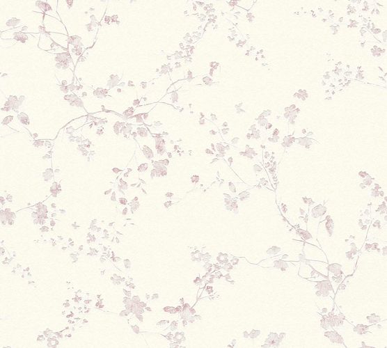 Non-Woven Wallpaper Floral Vine cream pink gloss 36896-1